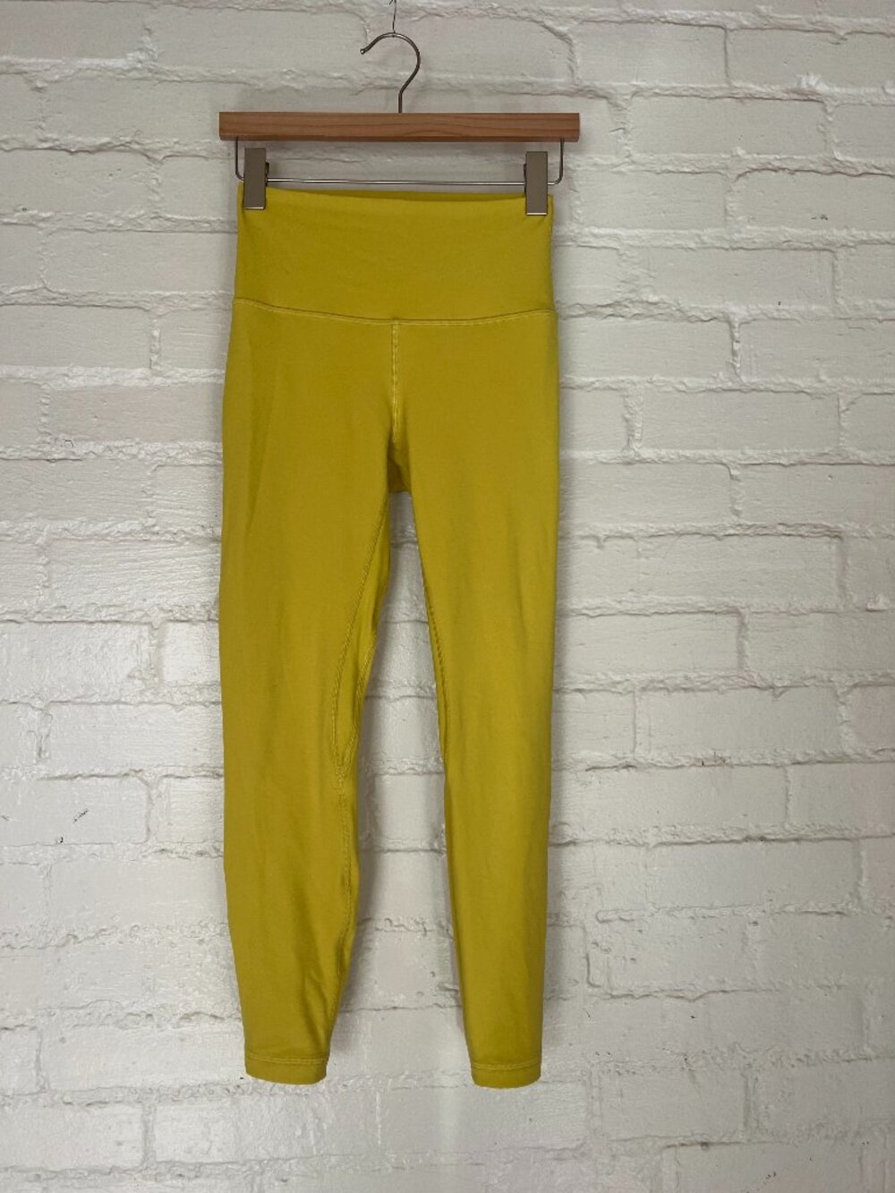 Lululemon Yellow Align Leggings Size 6 Great Condition Lined Material